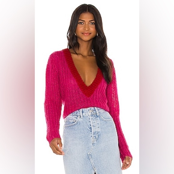 Dannijo Magenta Sweater Top - Picture 1 of 3